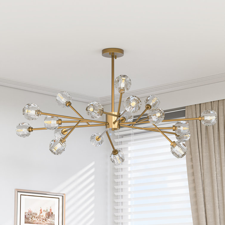 Mercer41 43" Modern Sputnik Crystal Chandelier Wayfair